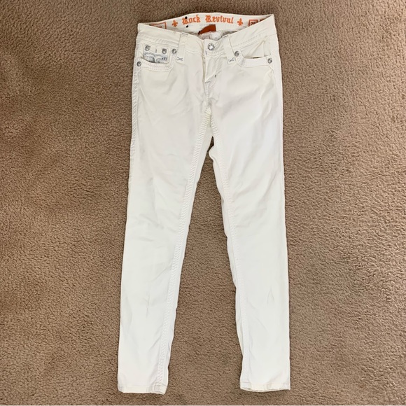 Rock Revival Denim - Rock Revival white Julieva ankle skinny jeans